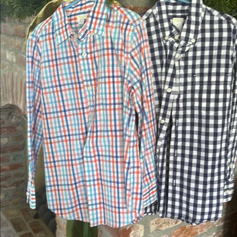 2 crew cut bottom down shirts; size boys 8